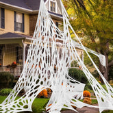 1000ft Halloween Giant Spider Web Decoration - Cut Your Own Stretchy Spider Netting