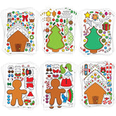 Make-a-Face Gingerbread Set with Trees, 36 Pieces