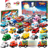 Kids Advent Calendar with Pull-Back Car Toys
