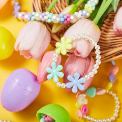 12 Pack Prefilled Easter Eggs with Jewelry Toys for Kids Party Favors & Classroom Prizes