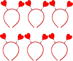 12-Pack Valentine's Day Heart Headbands and Glasses for Classroom Exchange Gifts