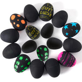 12 Pcs 2.3 Inch Easter Plastic Eggs with Scratchable Surface, Empty and Fillable