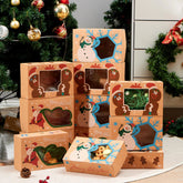 12-Piece Christmas Cookie Gift Box with Window, 8.75 x 5.75 x 2.75 Inches
