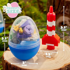 12 Easter Eggs with Building Blocks for Kids Party & Hunt