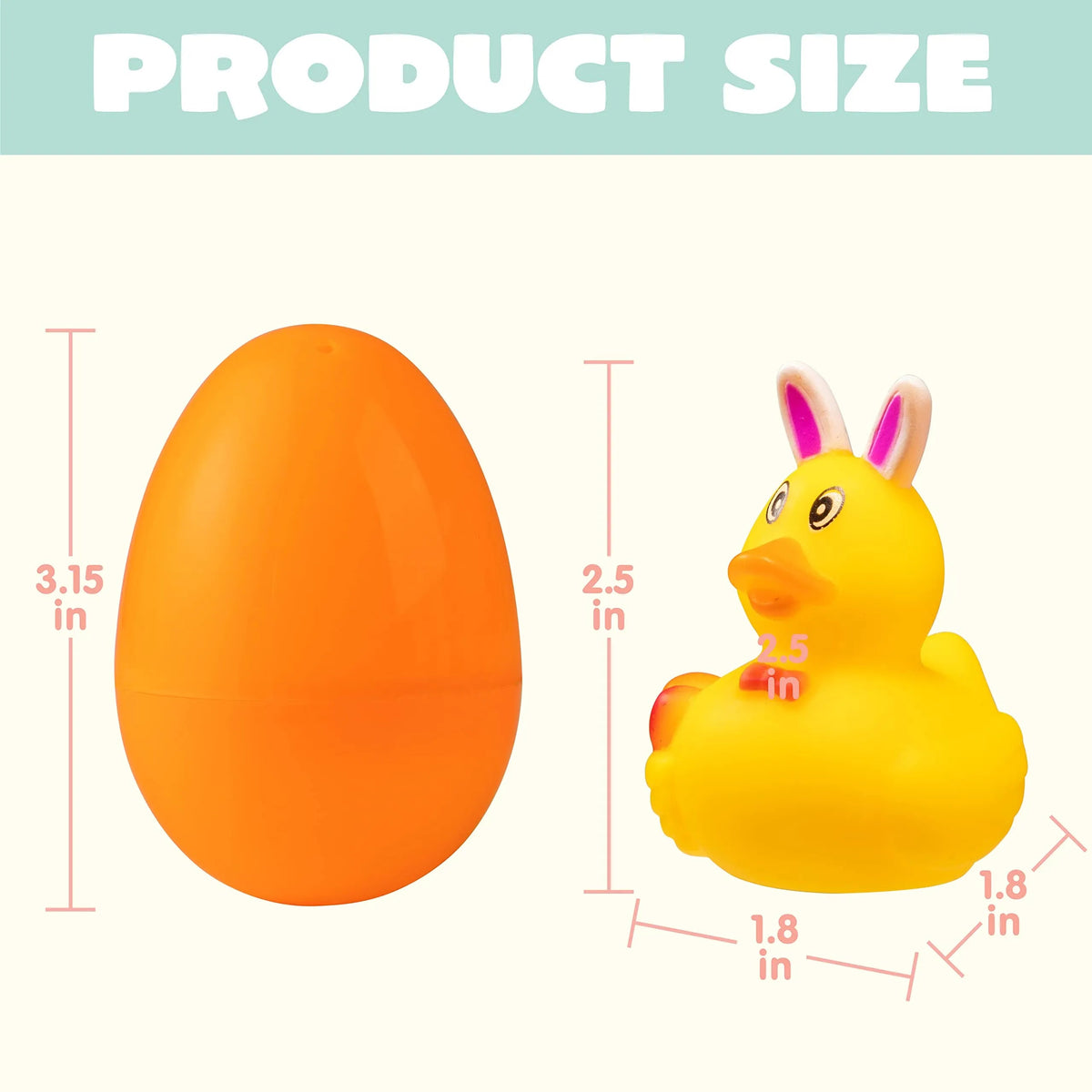 12-Pack 3.15-Inch Easter Eggs Filled with Rubber Toys for Egg Hunt