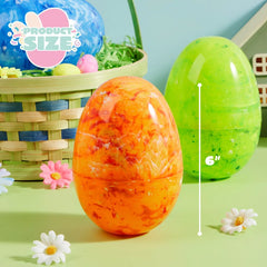 12 Jumbo Fillable Plastic Easter Eggs for Egg Hunts and Basket Stuffers