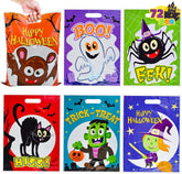 72 Pcs Halloween Plastic Goodie Bags, 6 Characters