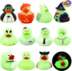 12 Glow-in-the-Dark Halloween Duckies for Fun Bath Time