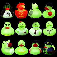 12 Glow-in-the-Dark Halloween Duckies for Fun Bath Time
