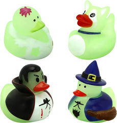 12 Glow-in-the-Dark Halloween Duckies for Fun Bath Time
