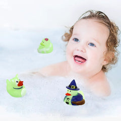 12 Glow-in-the-Dark Halloween Duckies for Fun Bath Time