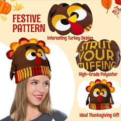 Thanksgiving Cute Pom Pom Turkey Beanie Knitted Hat