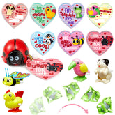 28 Pcs Wind Up Toys with Kids Valentine's Cards for Valentine Party Favors