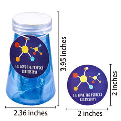 18 Science Slime Beakers with Valentine's Day Cards for Kids Classroom Exchange
