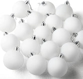 18-Pack Blank White Ball Ornaments for DIY Crafts