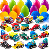 18 Pull Back Cars in Prefilled Easter Eggs (3-Pack)