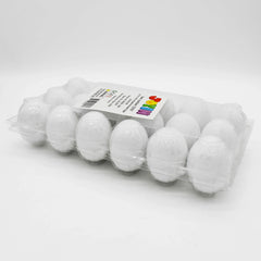 18 White Wooden Easter Eggs for DIY Decor and Craft Activities