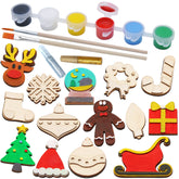 Christmas Wooden Magnet Painting Kit - Creative Arts & Crafts