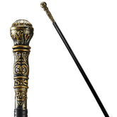 Elegant Vintage Gold Halloween Walking Cane Prop