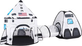 White Rocket Ship Pop-Up Play Tent with Tunnel