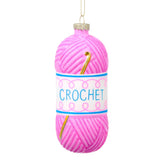 Small Crochet Glass Christmas Ornament