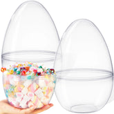 4 Pack 10-Inch Clear Jumbo Easter Eggs