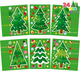 24 Pcs Christmas Tree Stickers - Make Your Own Christmas Tree Sticker Sheets