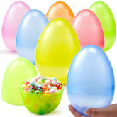 6-Pack 7-Inch Jumbo Plastic Easter Egg Shells for Egg Hunts