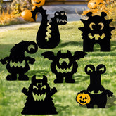 6-Pack Monster Yard Stakes for Halloween Lawn Decor