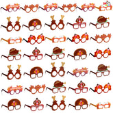 36 Pack Thanksgiving Turkey Eyeglasses Photo Props for Kids