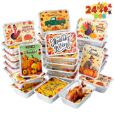 24-Pack Thanksgiving Leftover Containers with Lids