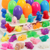 24 Pack Easter Eggs with Mochi Squishy Toys - Prefilled
