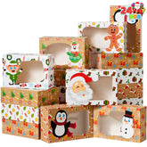 24 Pack Christmas Cookie Boxes with Window