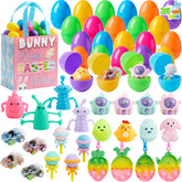 25 Prefilled Easter Eggs with Assorted Toys and Stickers