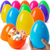24 Large Plastic Easter Eggs (6 Inches) - Colorful Jumbo Fillable Eggs