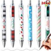 24 Pack Christmas Ballpoint Pens - Bulk