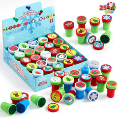 25 Christmas Rubber Stamps for Kids Gift