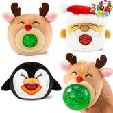 3 Pack Christmas Squeeze Plush Balls