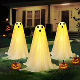 3-Piece Halloween Outdoor Ghost Pathway Lights