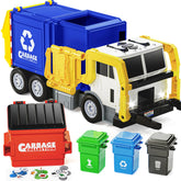 Large Friction-Powered Garbage Truck Toy Set