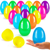 36 Pack Fillable Plastic Eggs - Empty, Bright, Colorful Eggshells (3.15 Inches)