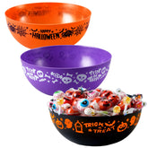 3 PCS Halloween Candy Bowls, 9.6" x 4.4" Trick or Treat Bowls