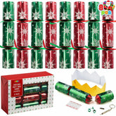 Christmas Party Table Favors - Red Green Snowflake (8 Pack)