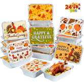 24-Pack Thanksgiving Leftover Containers with Lids