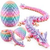 3D Printed Dragon Eggs with 12" Laser Rainbow Dragon Inside