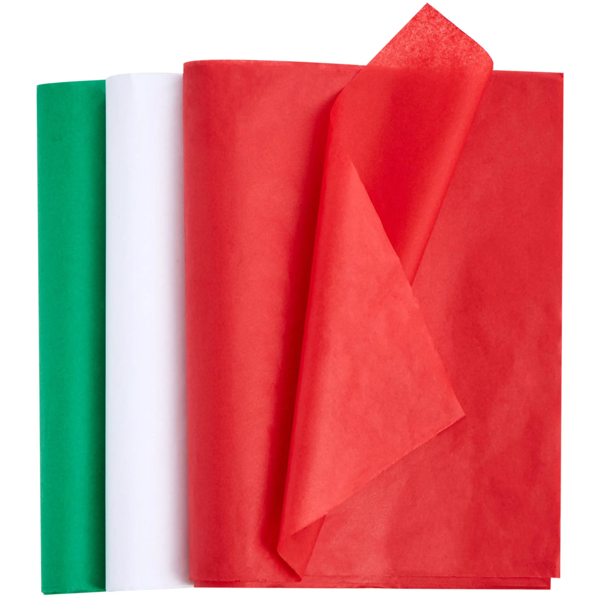 36 Sheets Christmas Tissue Paper - Red, Green & White