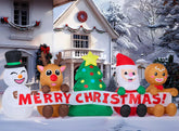 8FT Christmas Inflatable with 4 Characters and Tree