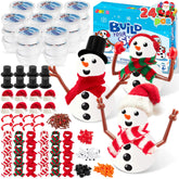 DIY Snowman Craft Kit, 24 Pack Christmas Build Your Own Snowman