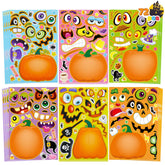 72 Halloween Pumpkin Stickers for Kids Party Favors