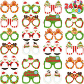 24 Pcs Christmas Paper Glasses